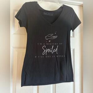 Human Unlimited Black Graphic Tee with White Print